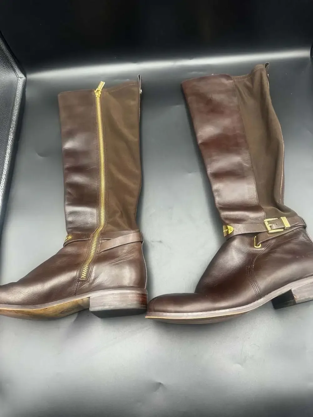 Michael Kors Brown Leather Knee High Boots Size 8M